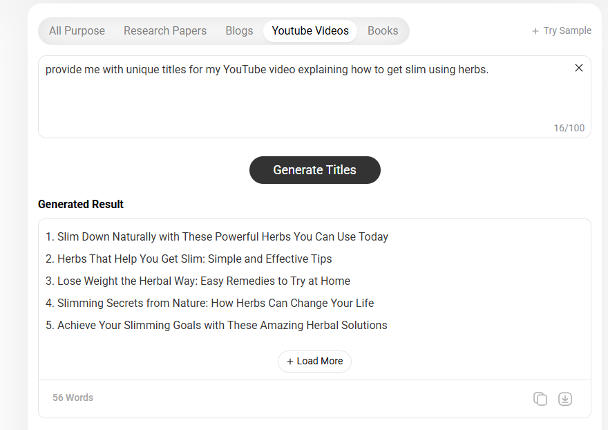 YouTube title generator tool